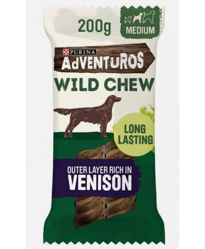 Adventuros Wild Chews Venison Medium 2 pack
